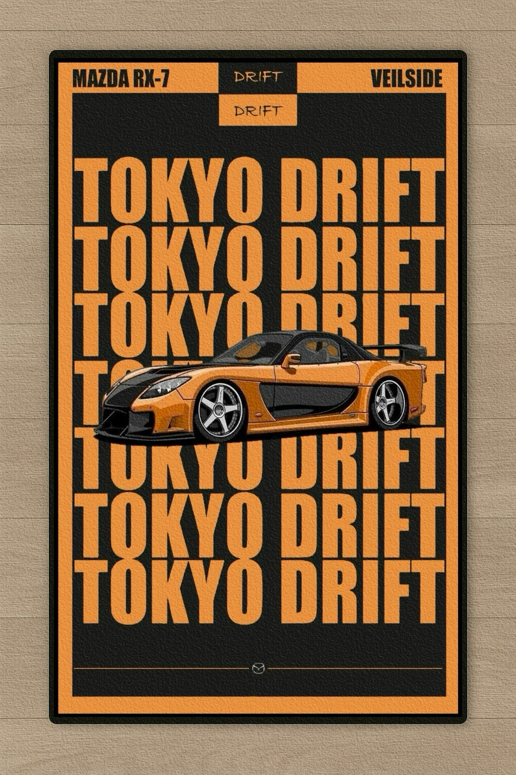 GearMoodz™️ Car art rug - RX7 Veilside